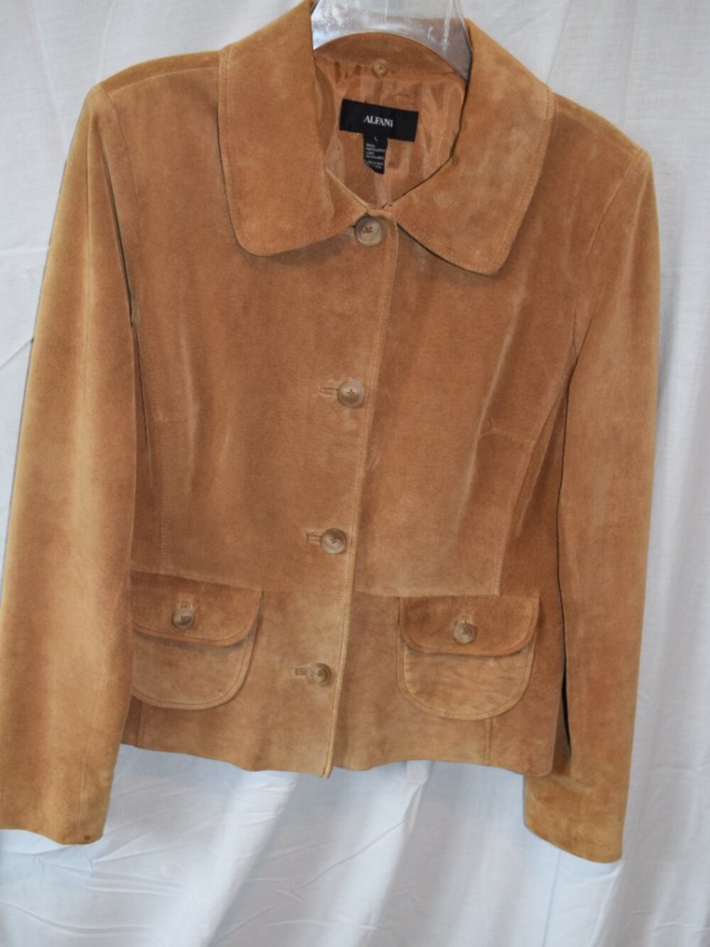 Women's Alfani Suede/Leather Casual Jacket Blazer Size L - Picture 8 of 8